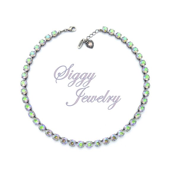 Swarovski® Crystal Necklace, 8mm Paradise Shine - Picture 1 of 8